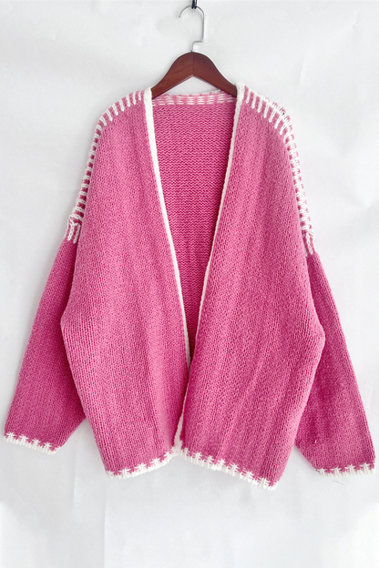 Prendas de abrigo informales de tejido liso con contraste (5 colores)