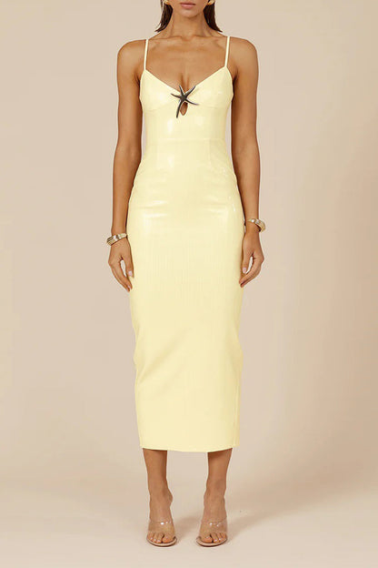 Vestidos sexis de lentejuelas con degradado de color y escote en V, falda de un solo paso (5 colores)