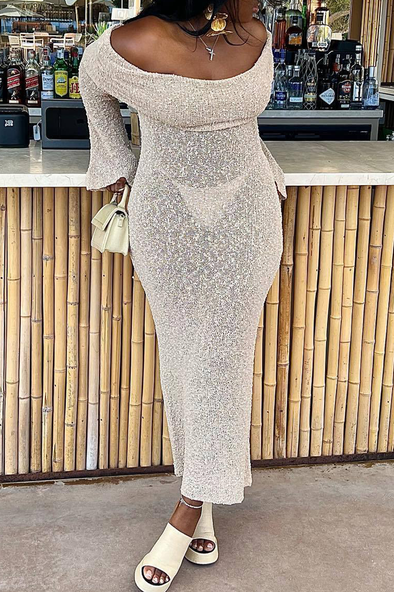 Vestido sexy de una sola pieza con aberturas y hombros descubiertos (3 colores)