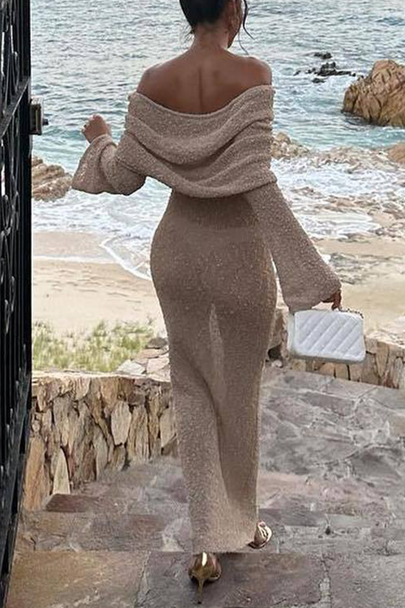 Vestido sexy de una sola pieza con aberturas y hombros descubiertos (3 colores)