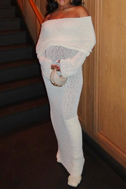 Vestido sexy de una sola pieza con aberturas y hombros descubiertos (3 colores)