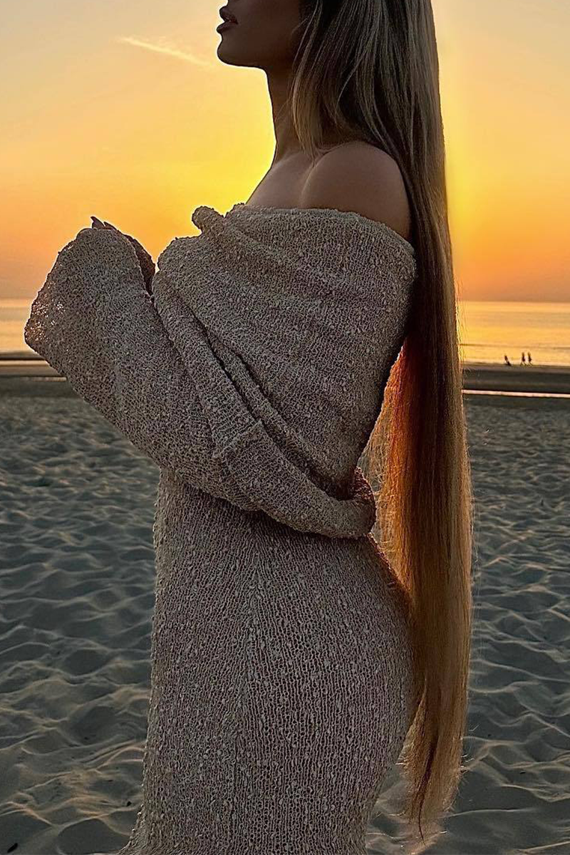 Vestido sexy de una sola pieza con aberturas y hombros descubiertos (3 colores)