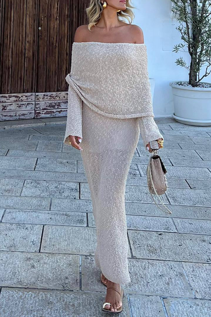 Vestido sexy de una sola pieza con aberturas y hombros descubiertos (3 colores)