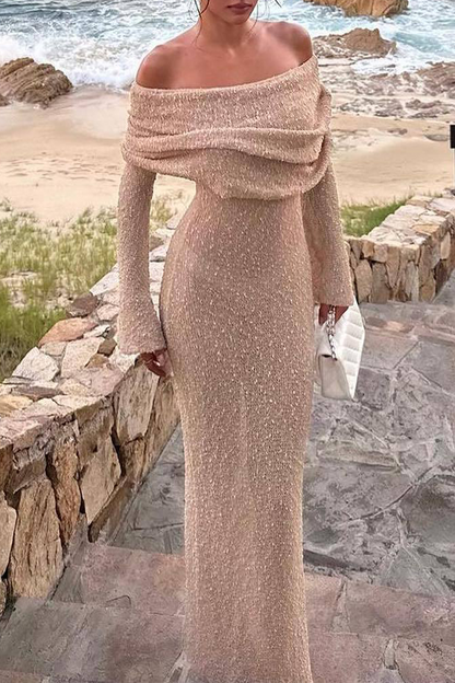 Vestido sexy de una sola pieza con aberturas y hombros descubiertos (3 colores)