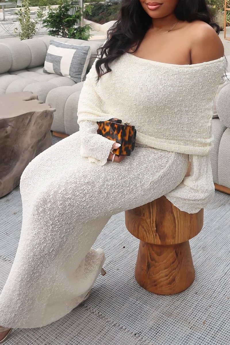 Vestido sexy de una sola pieza con aberturas y hombros descubiertos (3 colores)