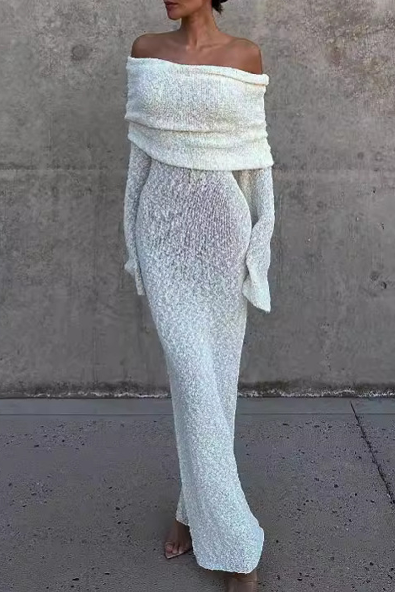 Vestido sexy de una sola pieza con aberturas y hombros descubiertos (3 colores)