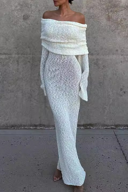 Vestido sexy de una sola pieza con aberturas y hombros descubiertos (3 colores)