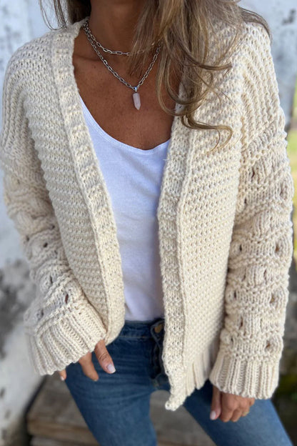 Prendas de abrigo informales de tejido liso con cuello en V (5 colores)