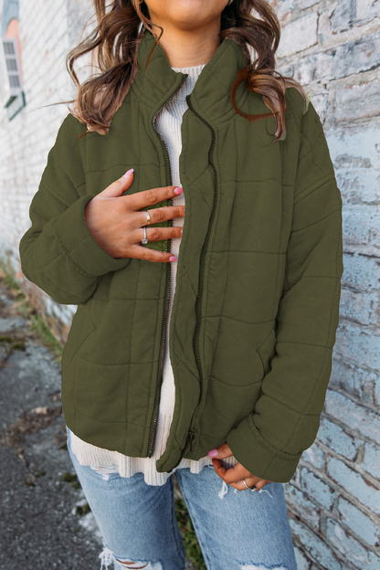 Prendas de abrigo informales de cuello mandarín con cremallera y retazos para uso diario (8 colores)