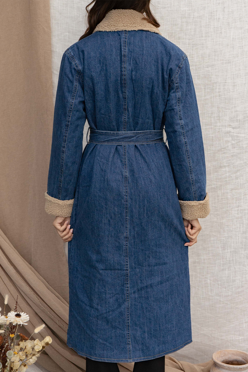 Prendas de abrigo informales de calle con bolsillos, cordones y cuello vuelto