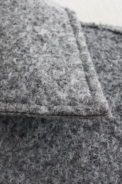 Prendas de abrigo informales de calle con cuello vuelto, cremallera y bolsillo