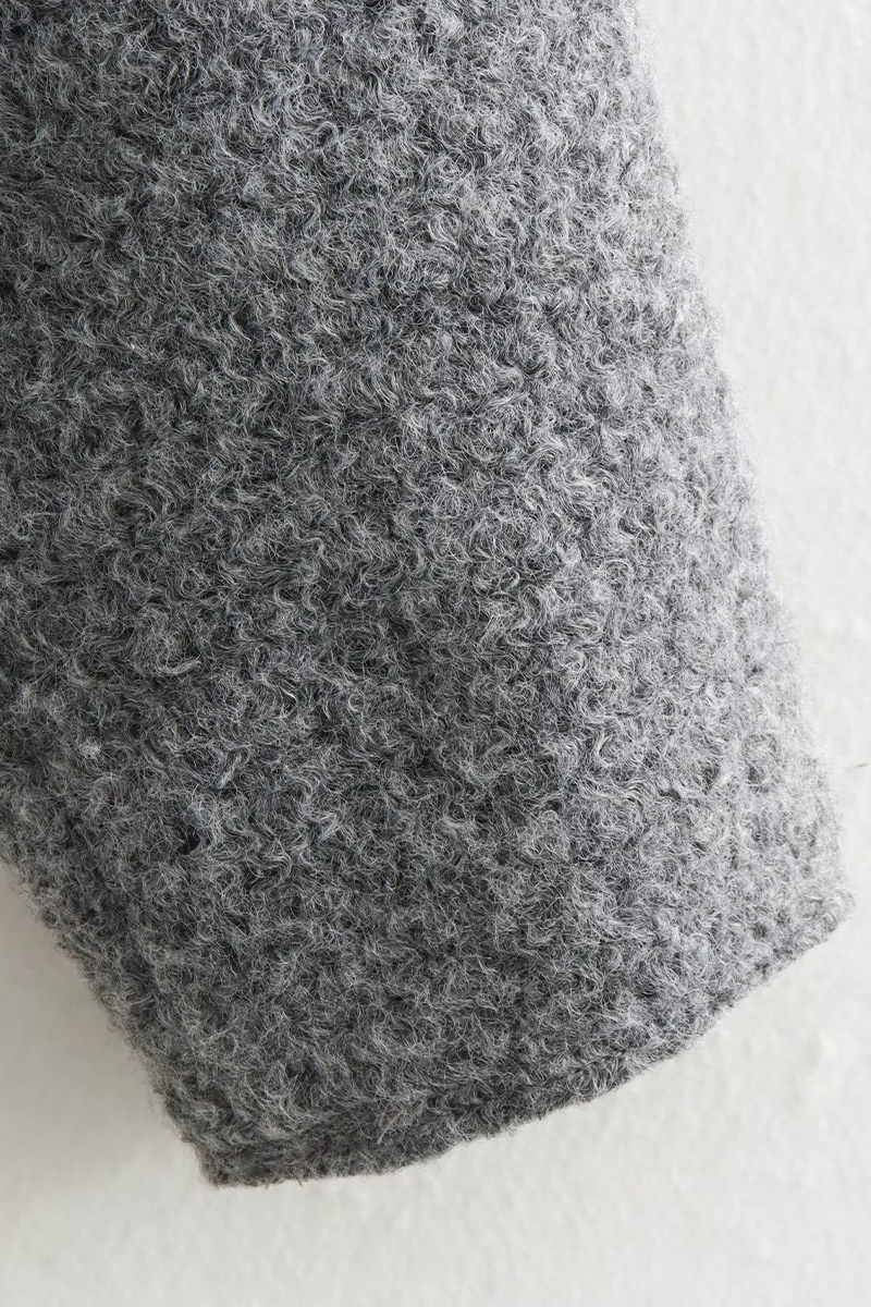 Prendas de abrigo informales de calle con cuello vuelto, cremallera y bolsillo