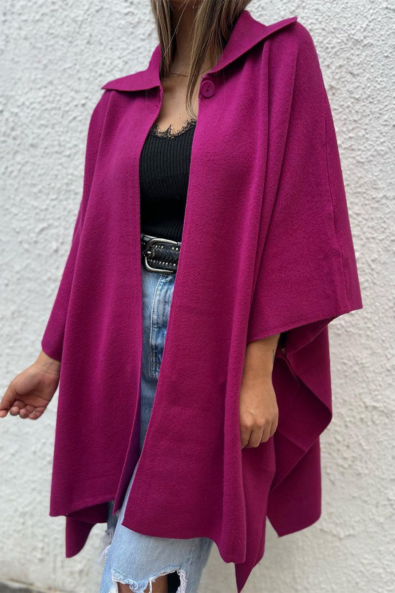 Prendas de abrigo informales con botones y cuello vuelto (5 colores)