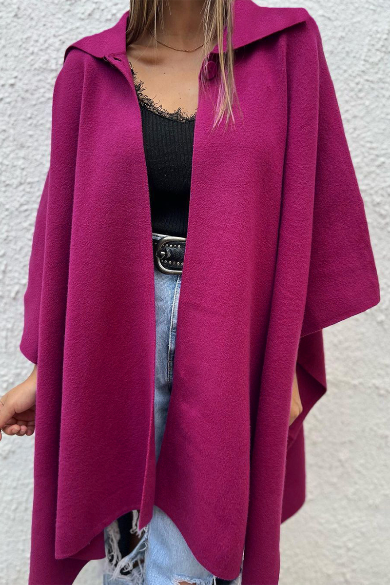 Prendas de abrigo informales con botones y cuello vuelto (5 colores)