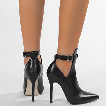 Zapatos casuales de punta hueca (altura del tacón: 4,33 pulgadas)