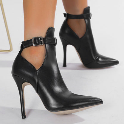 Zapatos casuales de punta hueca (altura del tacón: 4,33 pulgadas)