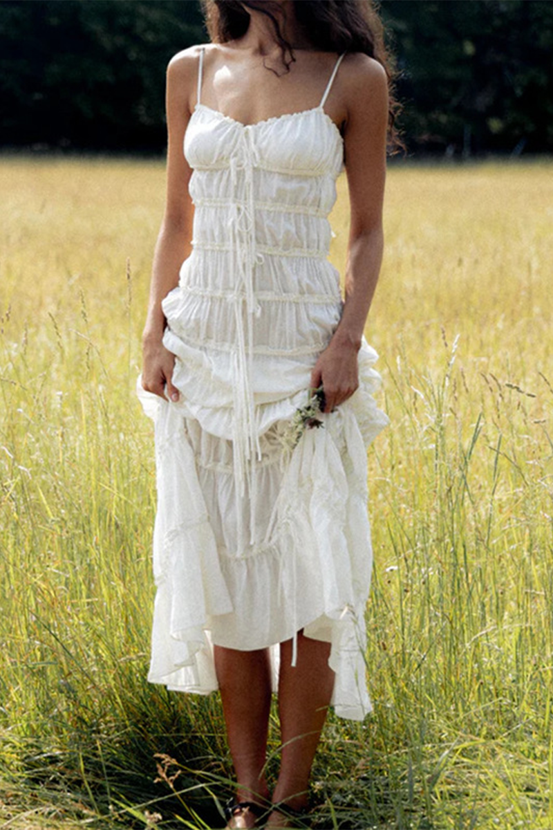 Vestidos sexys con escote en V fruncido y sin espalda