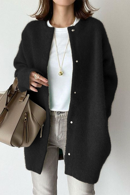 Prendas de abrigo informales con cuello redondo y diseño de patchwork (estilo de punto) (9 colores)