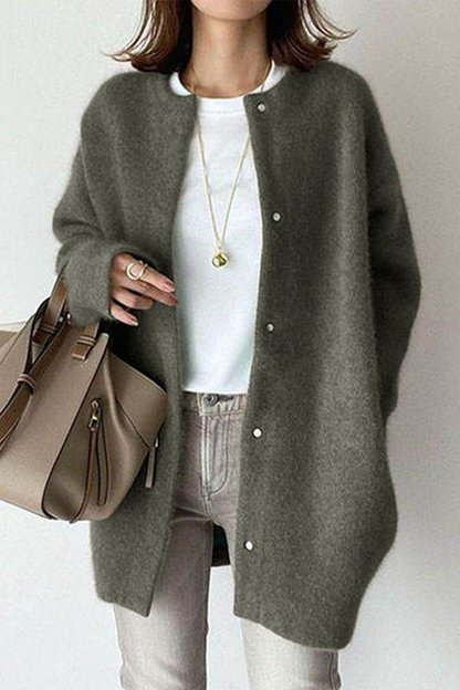 Prendas de abrigo informales con cuello redondo y diseño de patchwork (estilo de punto) (9 colores)