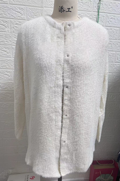 Prendas de abrigo informales con cuello redondo y diseño de patchwork (estilo de punto) (9 colores)