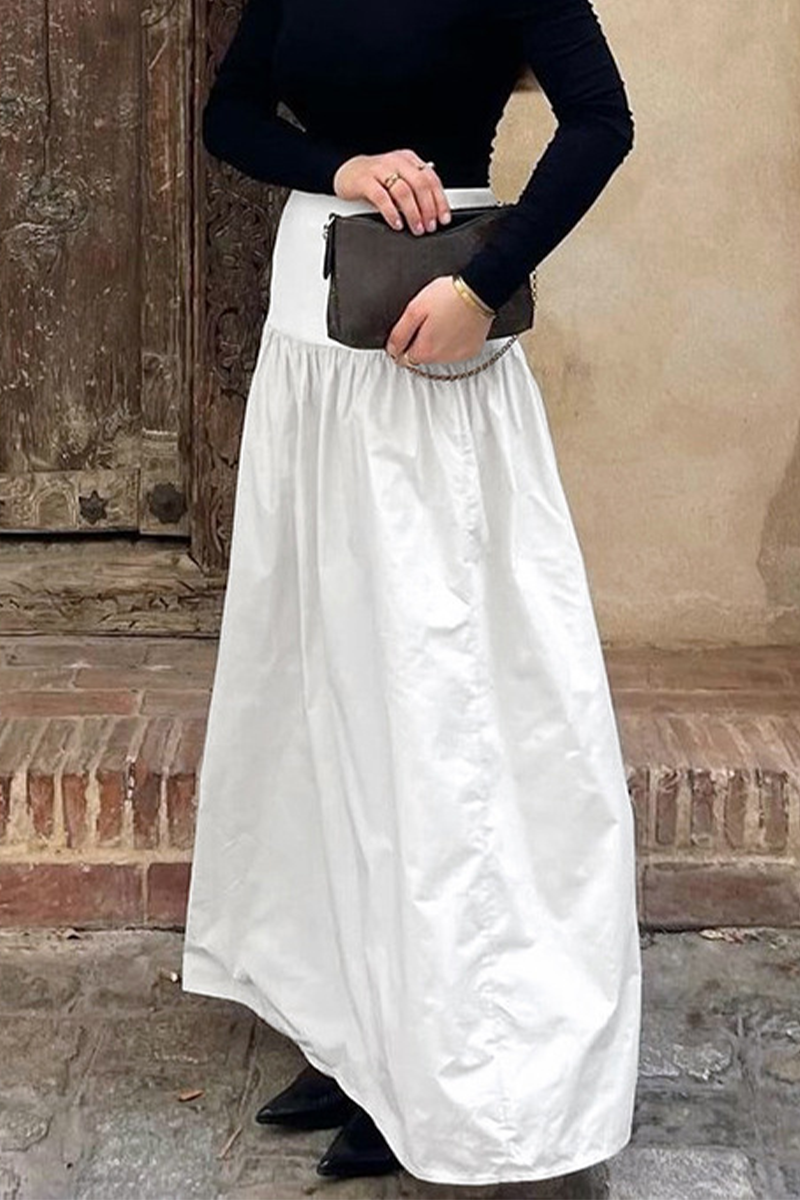 Pantalones casuales de cintura alta tipo A con cremallera y retazos de calle