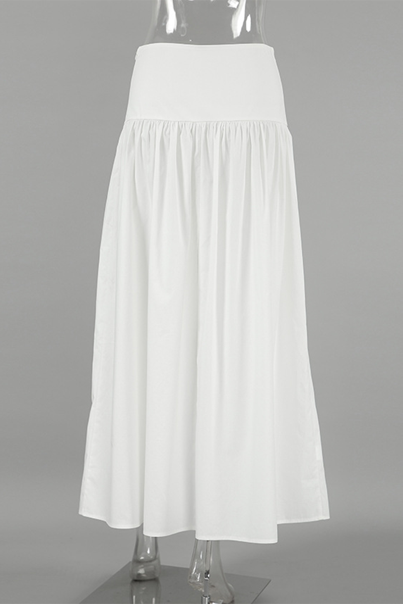 Pantalones casuales de cintura alta tipo A con cremallera y retazos de calle