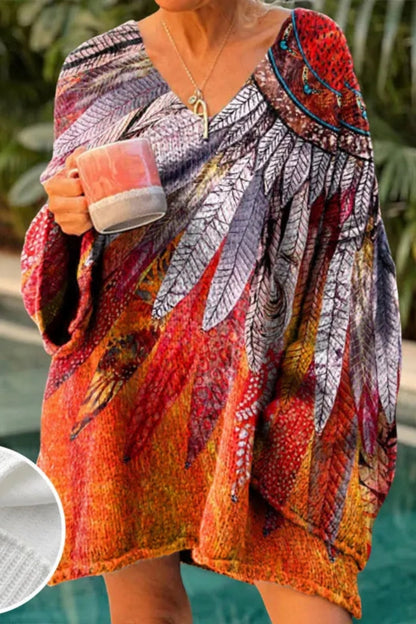 Suéteres básicos con cuello en V y estampado casual (5 colores)