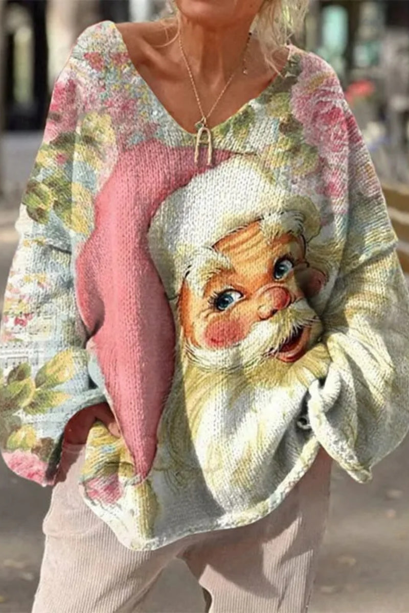 Suéteres básicos con cuello en V y estampado casual (5 colores)