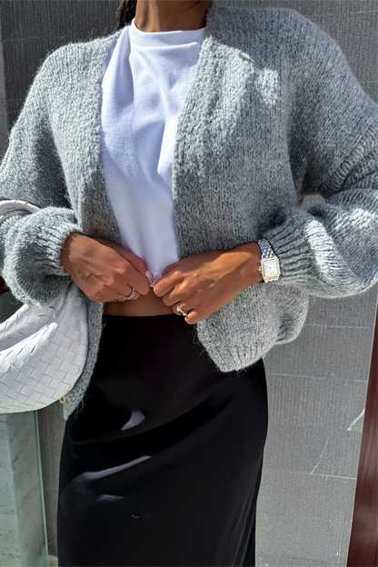 Prendas de abrigo informales con cuello en V y parches de colores sólidos (4 colores)