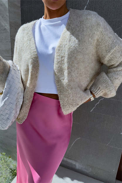 Prendas de abrigo informales con cuello en V y parches de colores sólidos (4 colores)