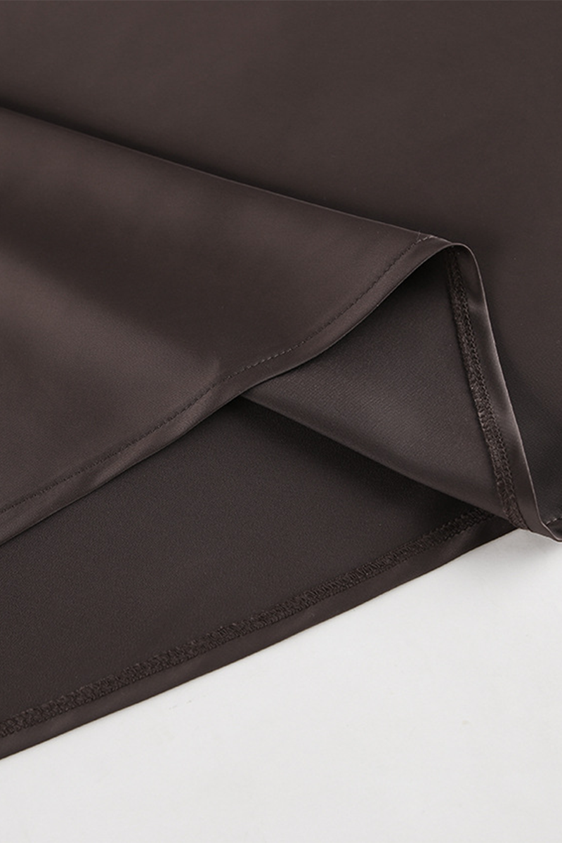 Elegante pantalón de cintura alta regular con cremallera