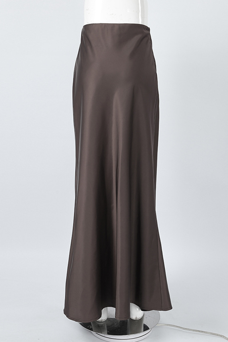 Elegante pantalón de cintura alta regular con cremallera