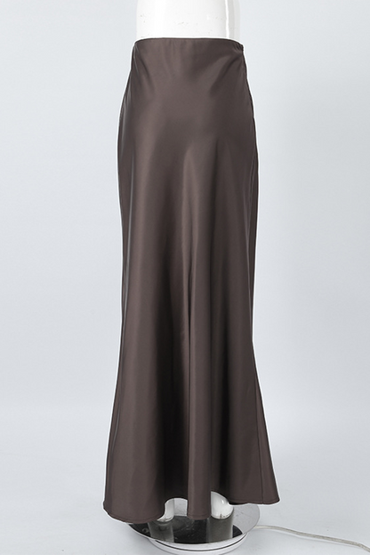 Elegante pantalón de cintura alta regular con cremallera