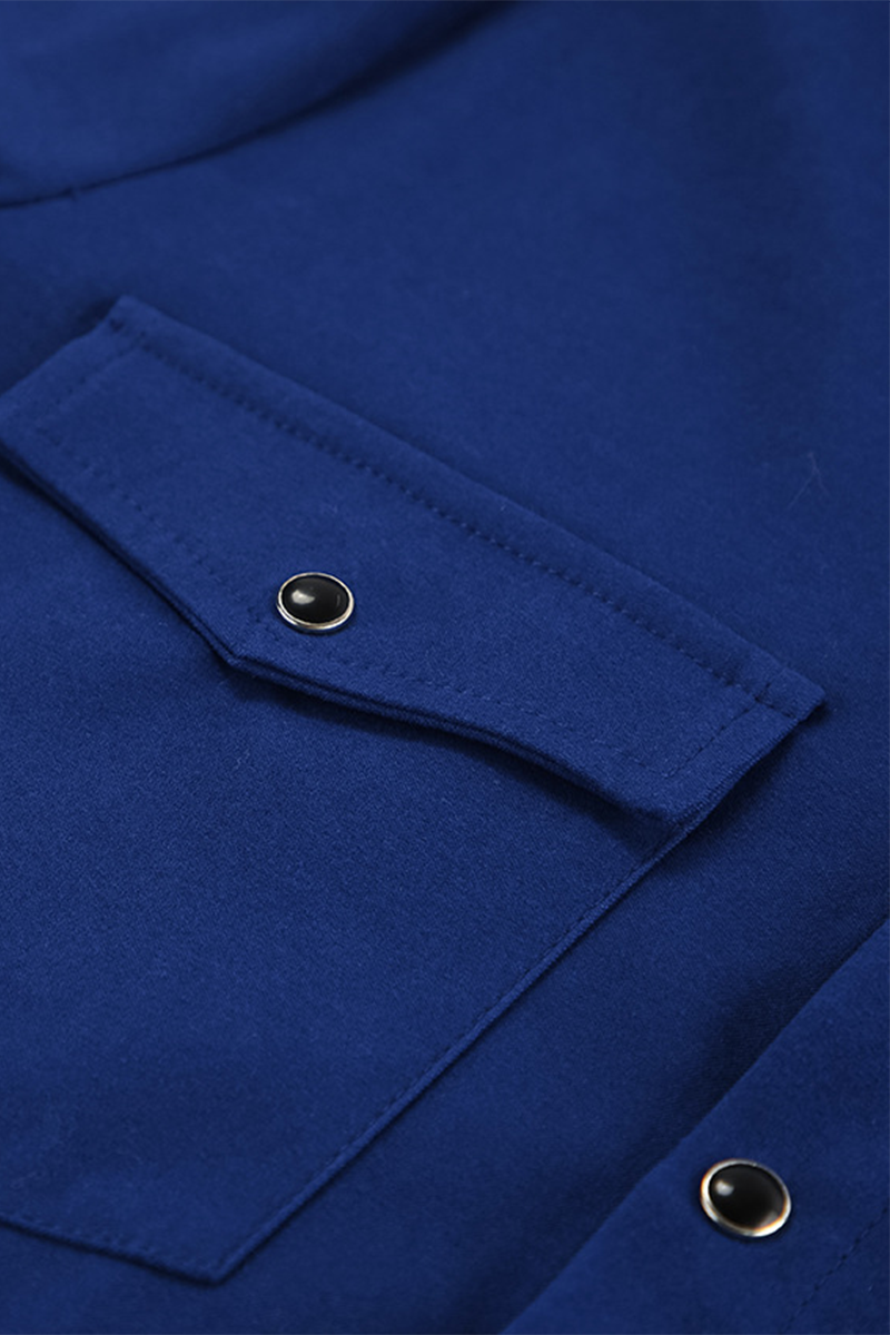 Blusas casuales de cuello vuelto con botones para uso diario