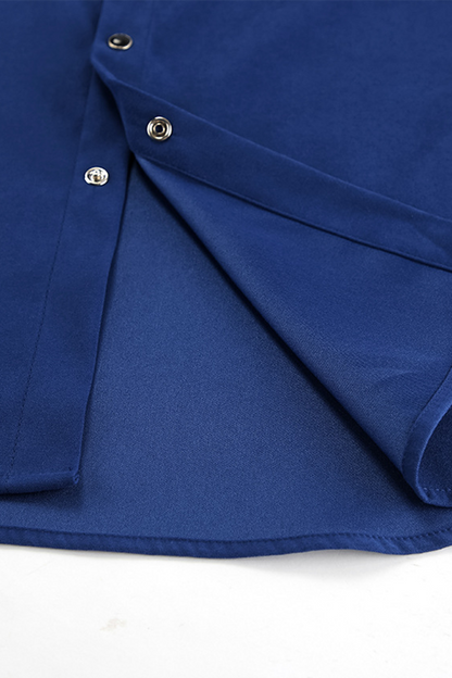 Blusas casuales de cuello vuelto con botones para uso diario