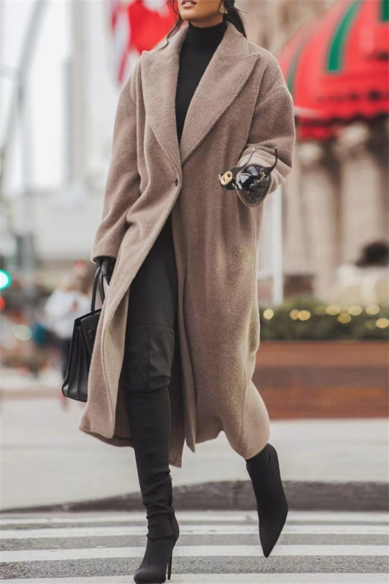 Prendas de abrigo informales con cuello vuelto y botones (4 colores)