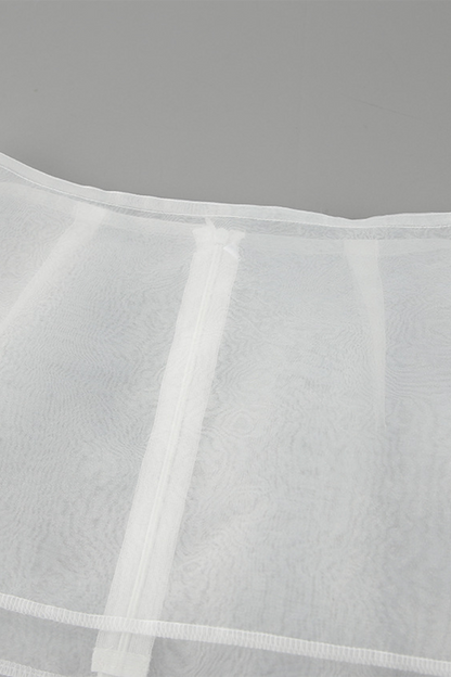 Braguita sexy tipo A de cintura alta con cremallera transparente