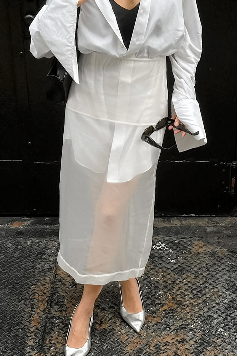 Sexy See-Through Zipper High Waist Type A Bottoms