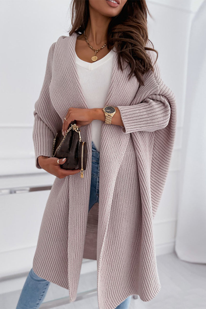 Prendas de abrigo informales con cuello tipo cárdigan y diseño de baches callejeros