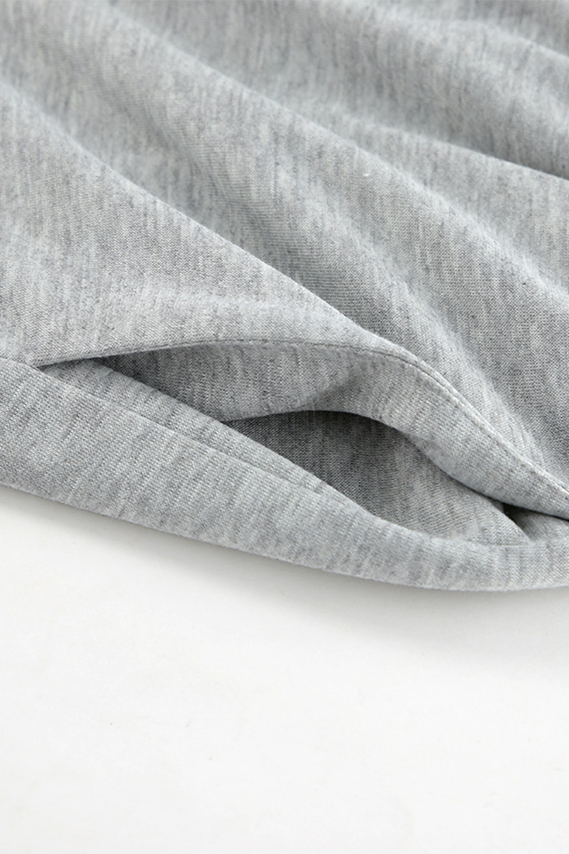 Conjunto informal de dos piezas con cuello redondo, manga larga y bolsillo con cordón ajustable para la calle