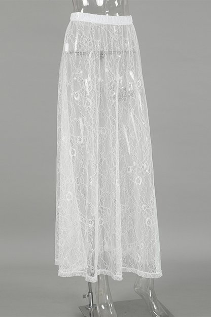 Braguita tipo A de cintura alta, holgada, con encaje sexy y calado