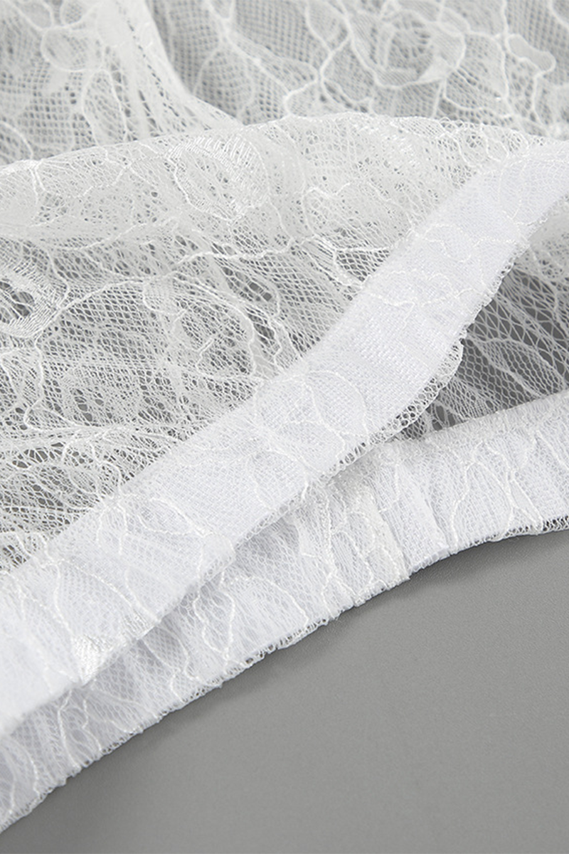 Braguita tipo A de cintura alta, holgada, con encaje sexy y calado