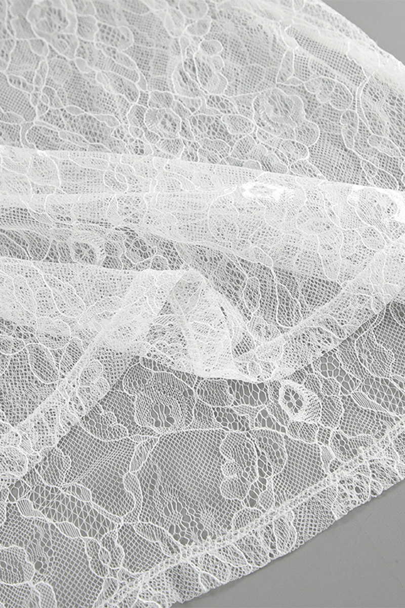 Braguita tipo A de cintura alta, holgada, con encaje sexy y calado