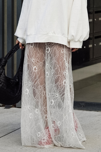 Braguita tipo A de cintura alta, holgada, con encaje sexy y calado