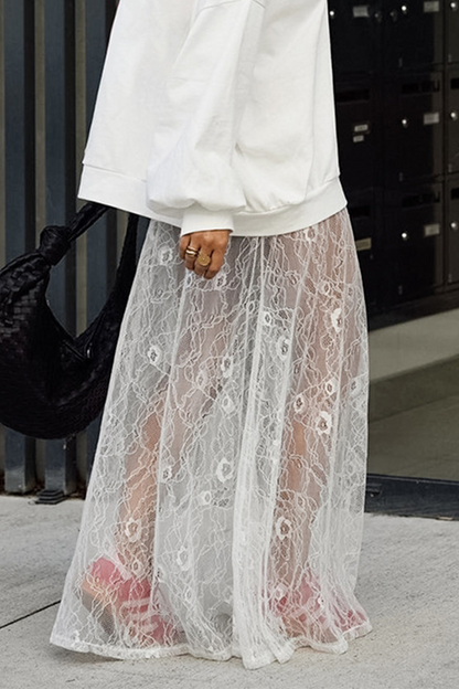 Braguita tipo A de cintura alta, holgada, con encaje sexy y calado