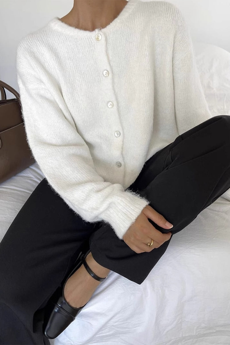 Prendas de abrigo informales con botones y cuello redondo (5 colores)