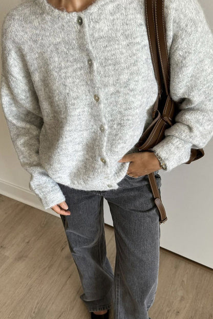 Prendas de abrigo informales con botones y cuello redondo (5 colores)