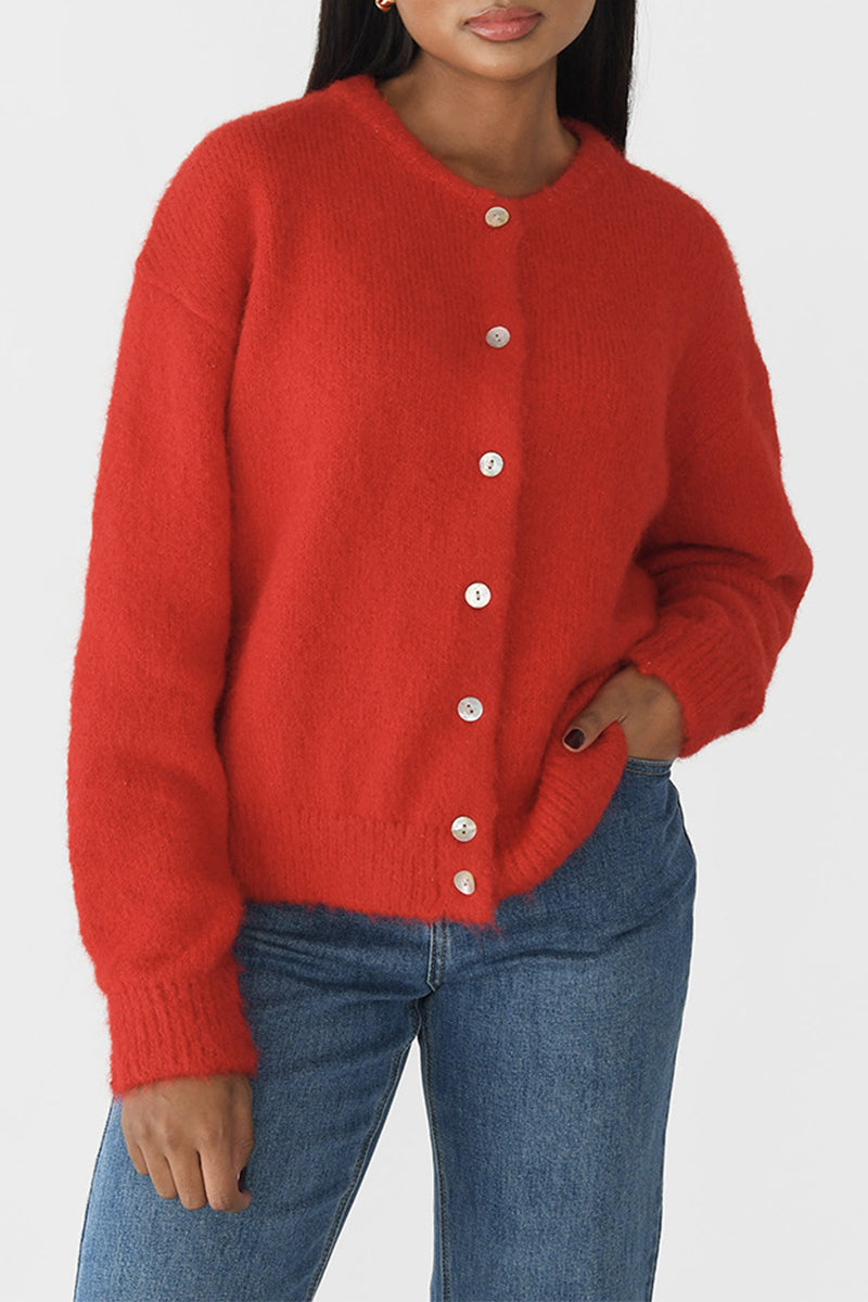 Prendas de abrigo informales con botones y cuello redondo (5 colores)