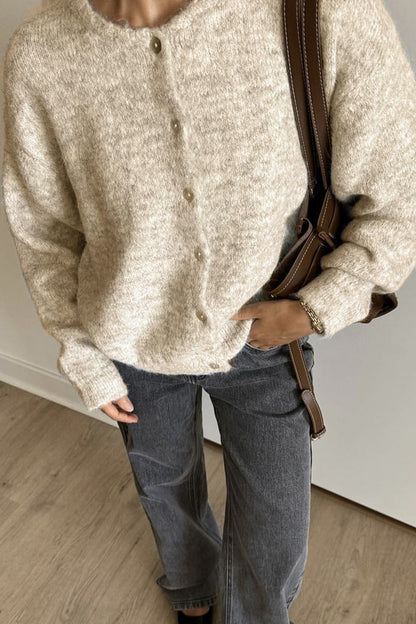 Prendas de abrigo informales con botones y cuello redondo (5 colores)