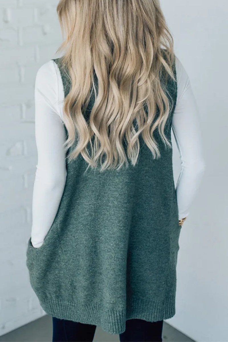 Suéteres casuales de cuello en V con bolsillo para uso diario (5 colores)